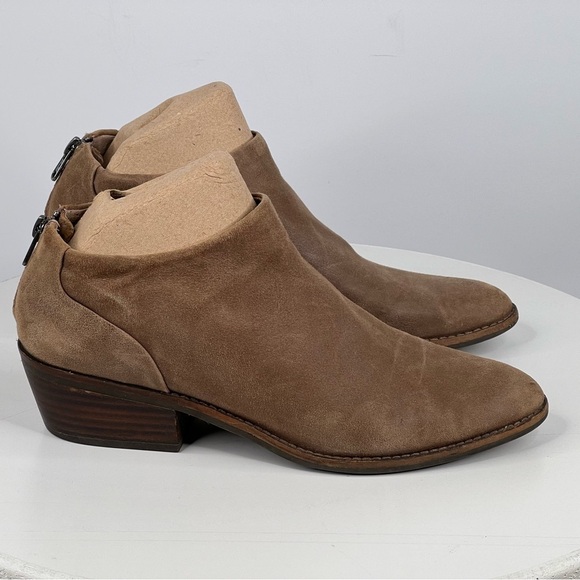 Lucky Brand Booties Brown Suede Ankle Boots Boho Western Leather Festival 9 - Picture 7 of 15